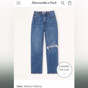 Abercrombie 90’s straight leg jean curve love